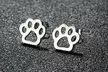 Stainless Steel Paw Print Fashion Stud Earrings - Multiple Options - Second Medium