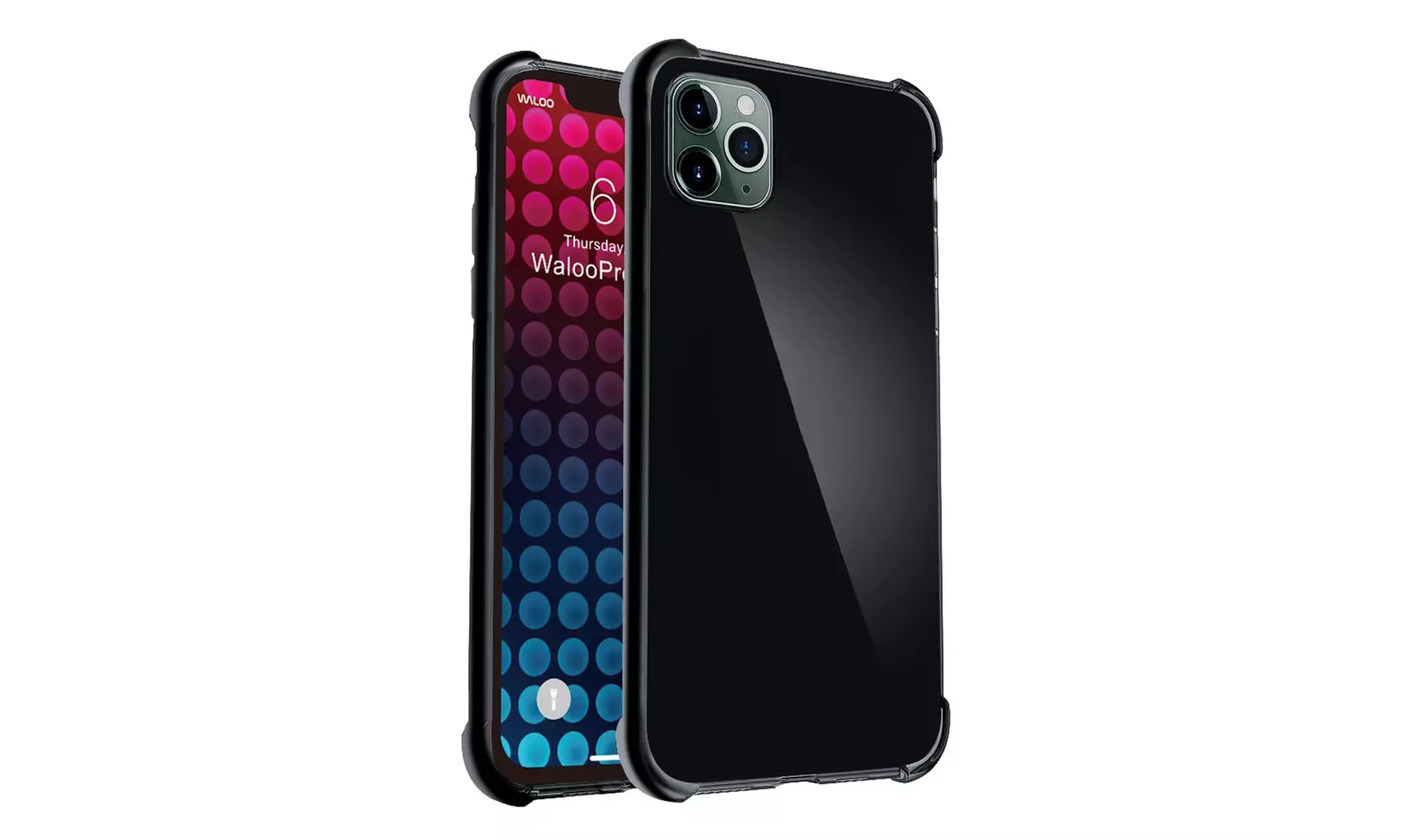 Waloo Clear & Colored Frosted Case for iPhone 11, 11 Pro, 11 Pro Max