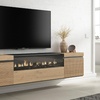 Image 16: Mueble para TV con acabado en roble y opción a chimenea eléctrica