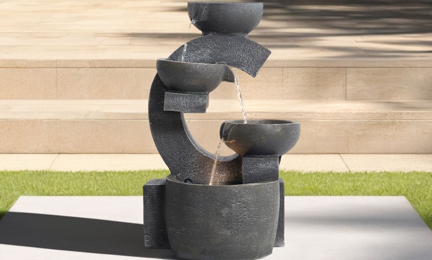 Image 23: Outdoor Multi-Tier Ceramic LED Fountain Water Feature