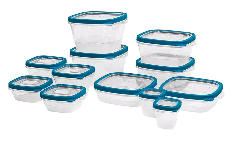 24-Piece Plastic Food Storage Container Set with Steam Vents. Free Returns. - Second Medium