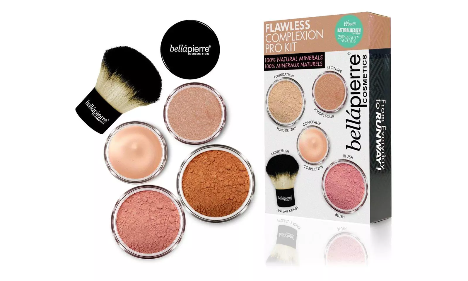 BelláPierre Cosmetics Flawless Complexion Mineral Makeup Kit Pro with Foundation, Concealer, Bronzer, and Blush - Primary Image