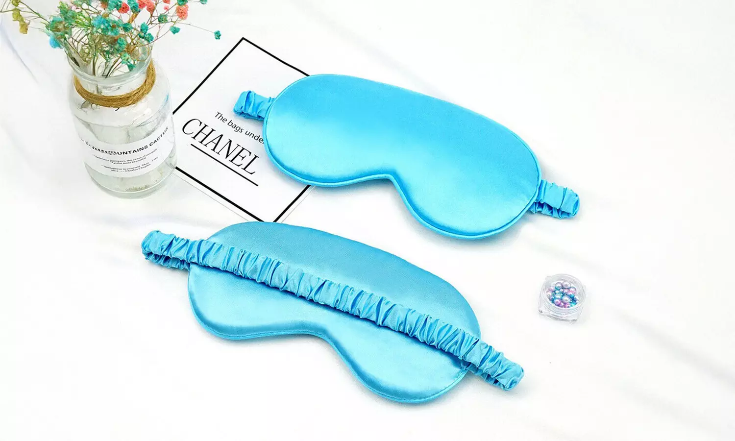 Double-sided Satin Silky travel Sleep Eye Mask Cover Padded Blindfold Smooth