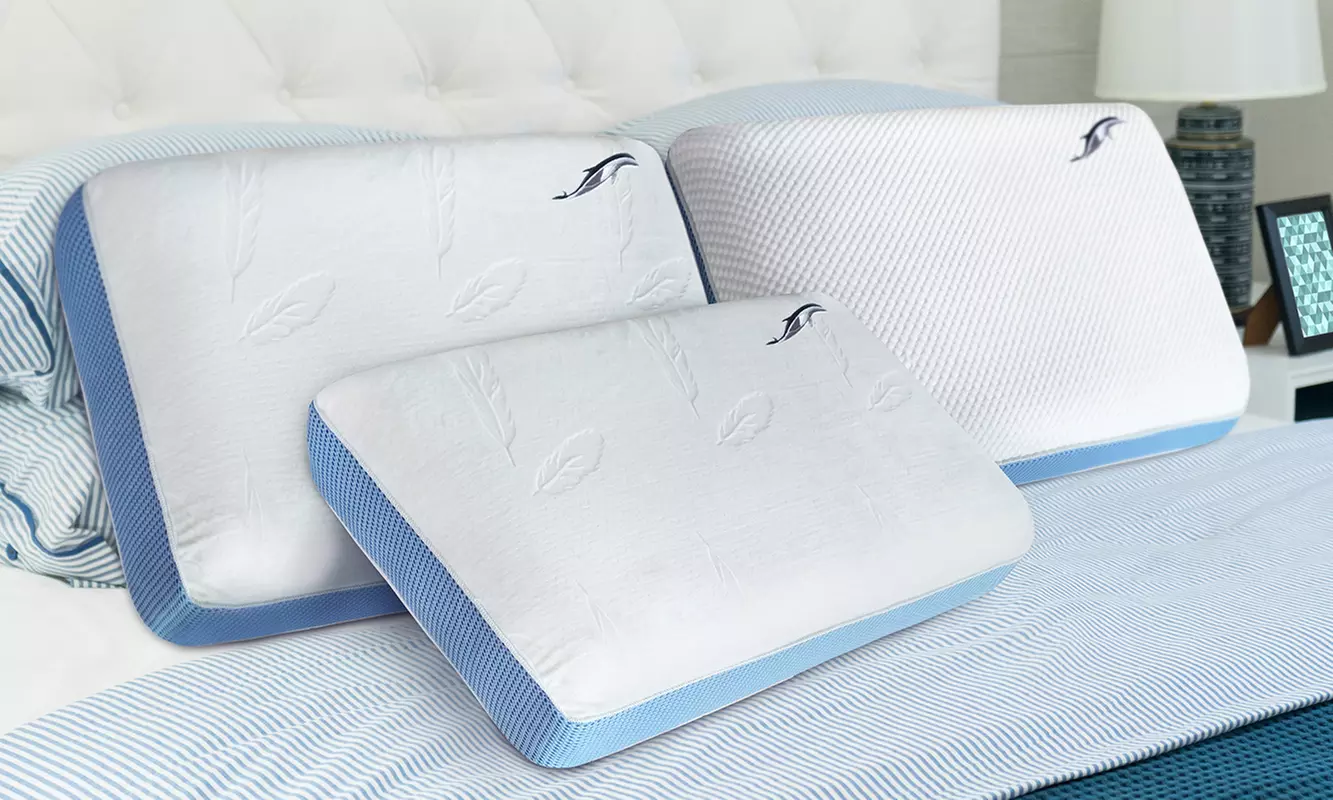 Oreillers "Dolphin" double face à mémoire de forme et mousse latex, de marque Sampur - Primary Image