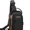Image 4: Anti-theft Chest Shoulder Crossbody Sling Bag with USB Port