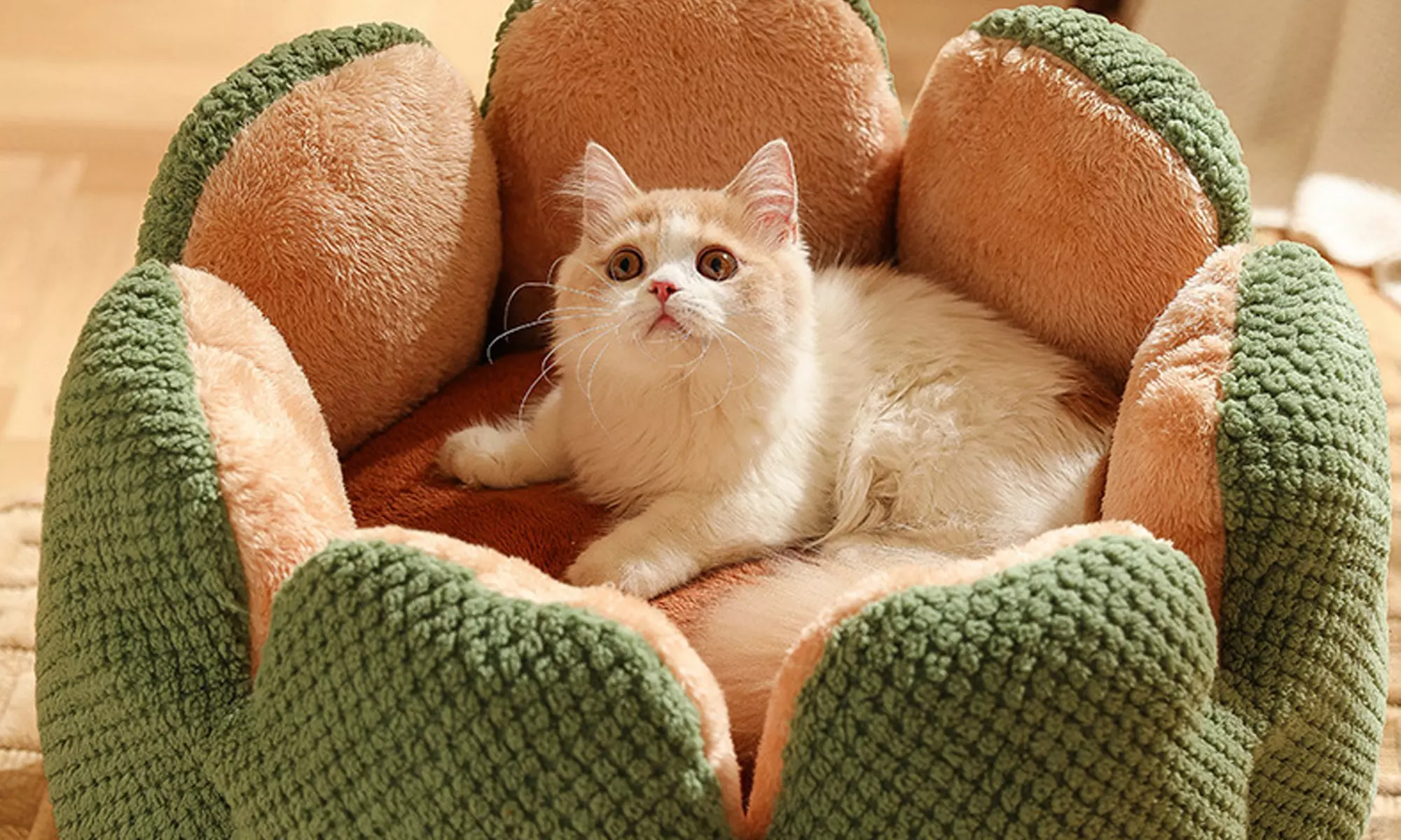 Pet Nesting Sleeping Bed - PETBED-WHT, PETBED-GRN, or PETBED-FROG