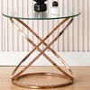Image 7: Isabella Round Tempered Glass Coffee and Lamp or Side Table 
