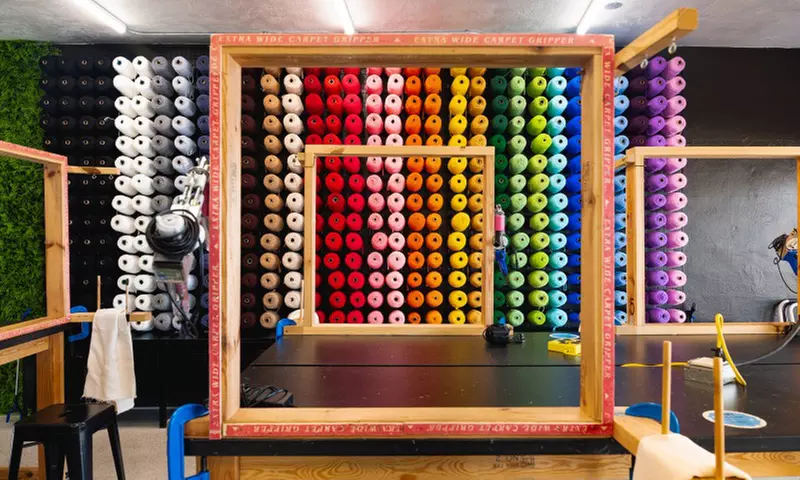 Fun Hands On with Large Class or Couple Class 30"x30" One Rug at Tufting House (Up to 42%Off) - Primary Image