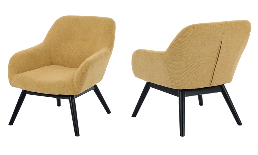 Image 5: Poltrona scandinava con gambe in legno massello Doosense