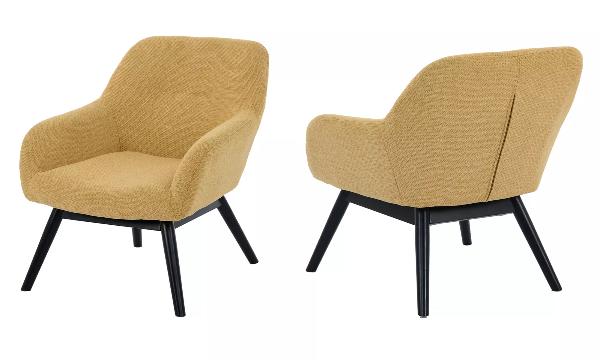 Poltrona scandinava con gambe in legno massello Doosense