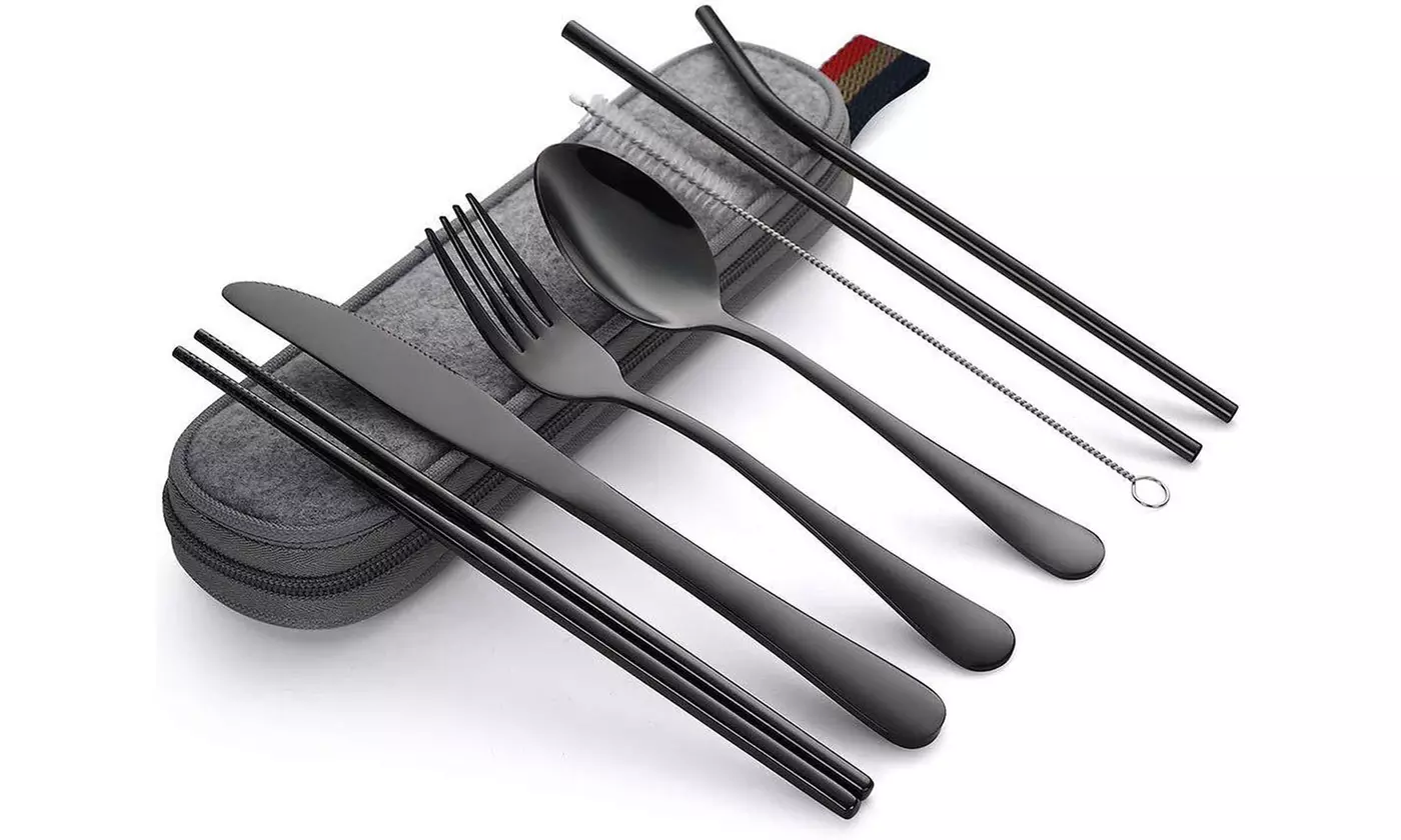 Portable Utensils Silverware Flatware Sets Travel Camping Cutlery Set