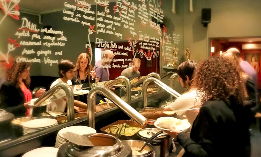 Image 3: Date Night at Govinda's: All-You-Can-Eat Vegetarian Dinner and Movie