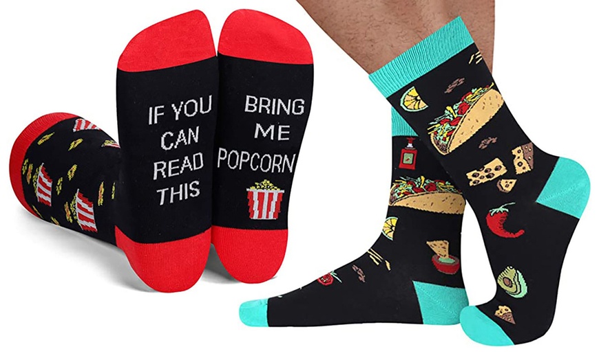 Image 1: Single Pair of Combed Cotton Mid-Calf Socks