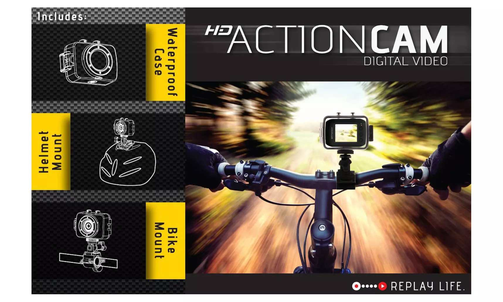 Emerson EVC355 HD Action-Camera Kit with Waterproof Case - Second Medium