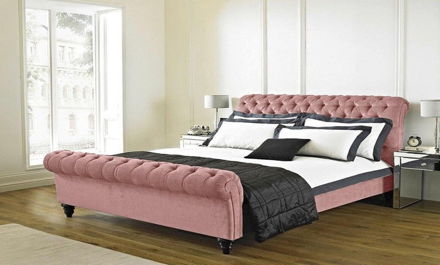Image 14: Chesterfield Sleigh Bed Frame