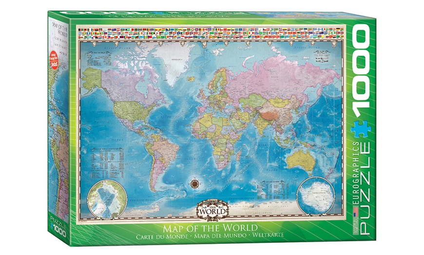 1,000-Piece Map of the World Puzzle | Groupon