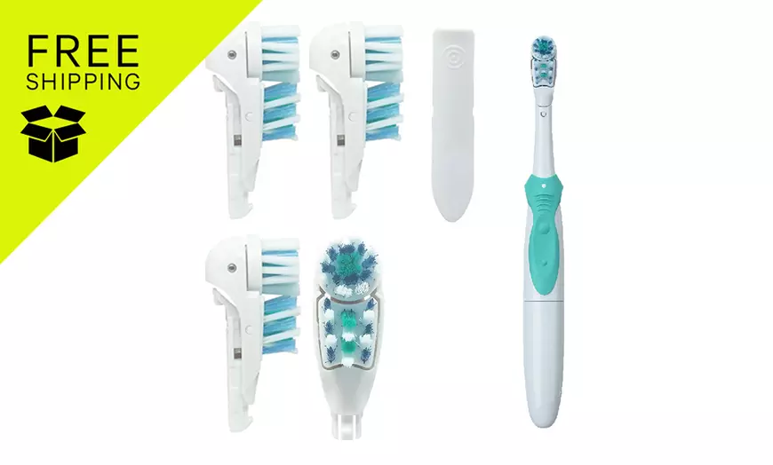 Image 1: Dual Toothbrush Heads for Oral-B 3733 4732 4734