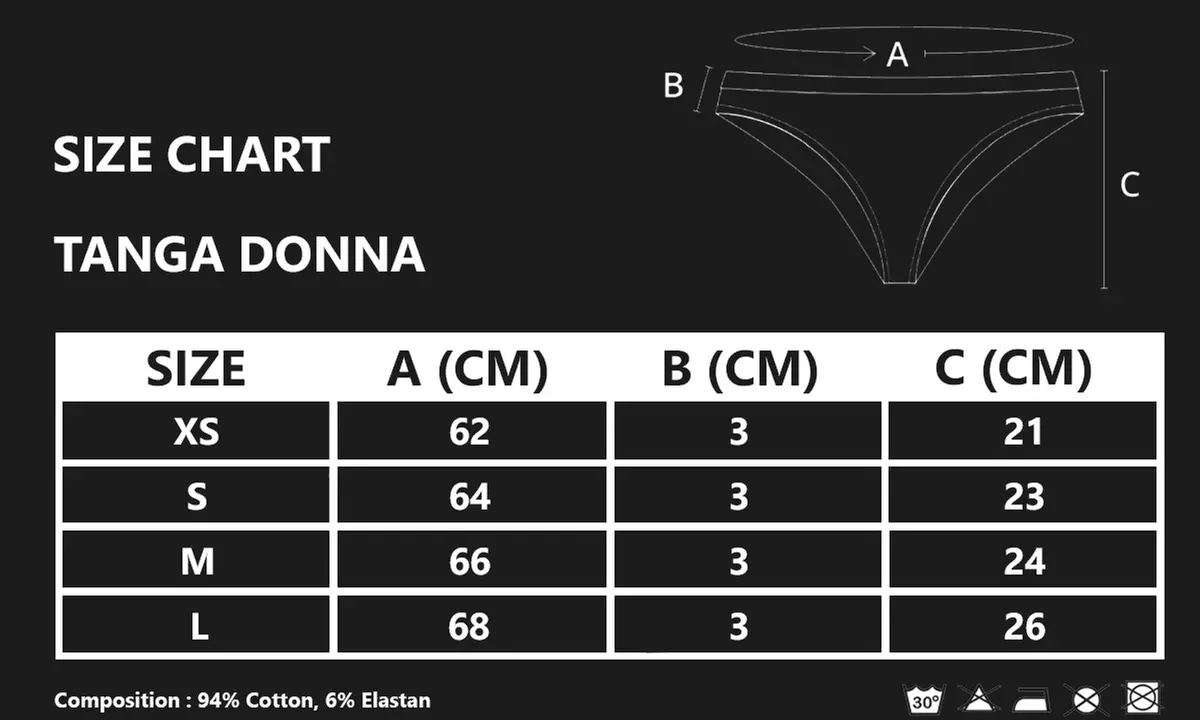 Pack di 3 o 6 tanga o perizoma in cotone bielastico Pyrex