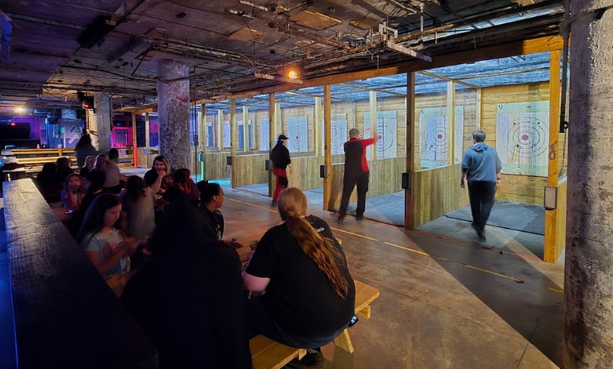 Image 3: Experience 1 or 2 Hr Axe Throwing for Up To 4 or 6 Guests & More Games