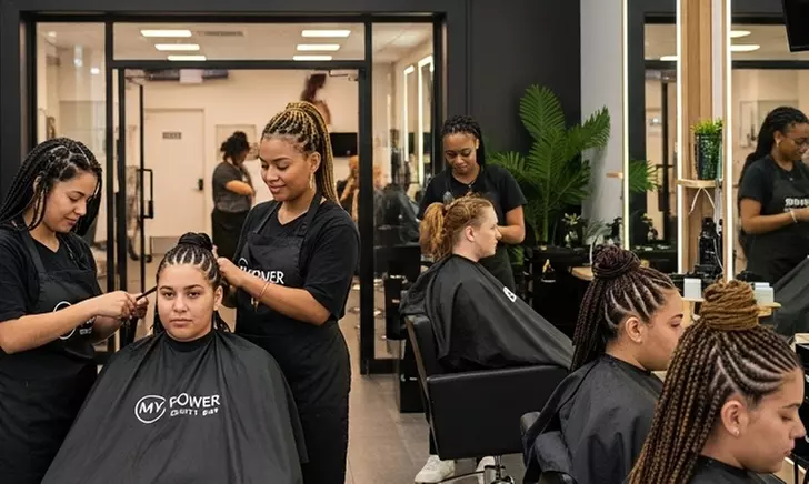 Choice of Jumbo, Large or Medium Knotless Braids – Styled by Experts (Up To 38% Off) - Second Medium