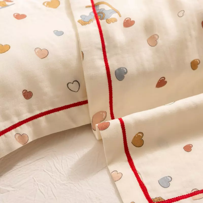 Breathable Pure Cotton Kids Pillowcase Pair