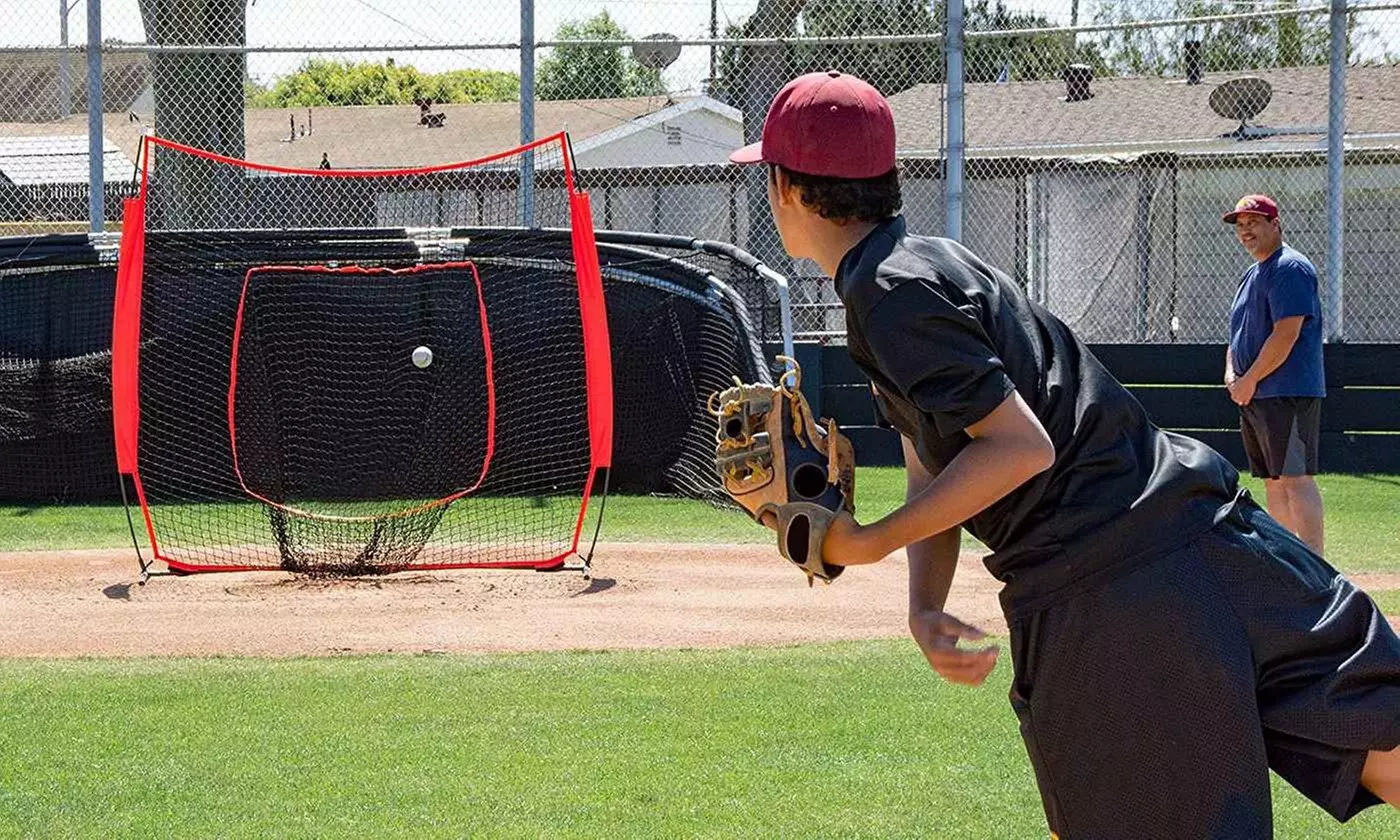 iMounTEK 7'x7' Baseball Softball Practice Net for Hitting Pitching Training
