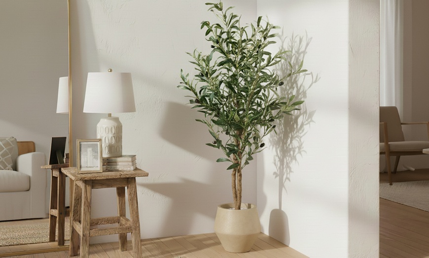 Image 1: Pianta artificiale decorativa di ulivo