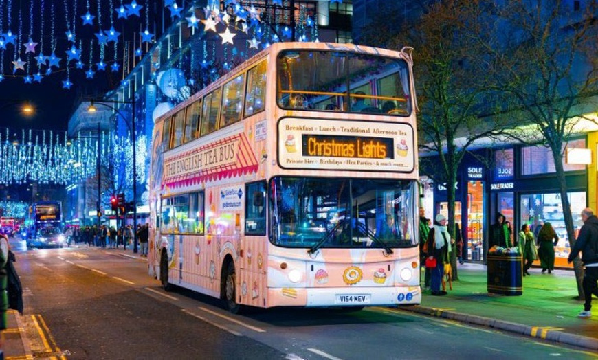 Image 1: Enjoy Christmas Lights Tour in London with Festive Treats