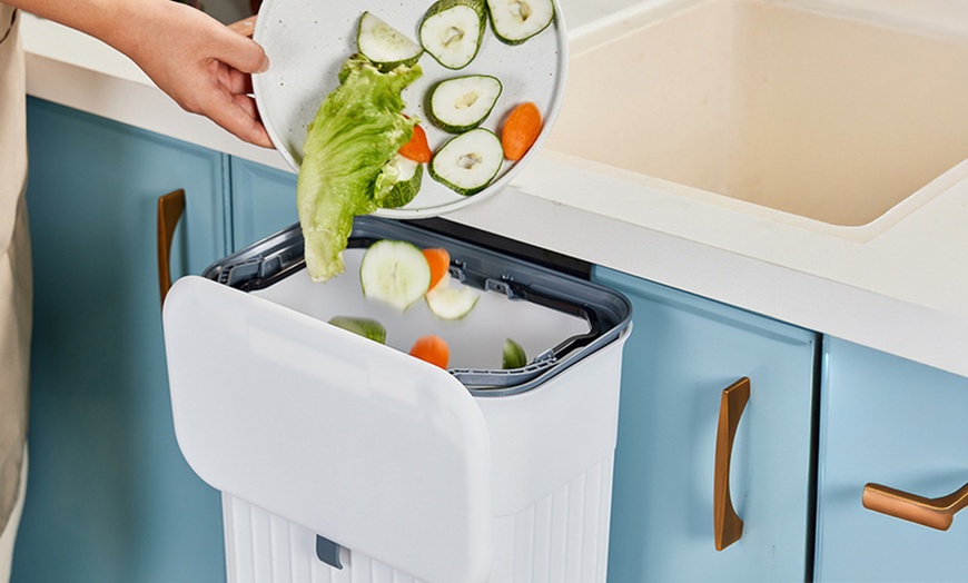 Image 6: Hanging Kitchen Trash Can with Space-Saving Design