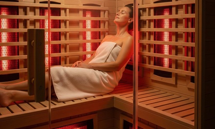 One 40- minute Infrared Sauna Session w. Medical Grade Red Light Therapy - Elevated Studio