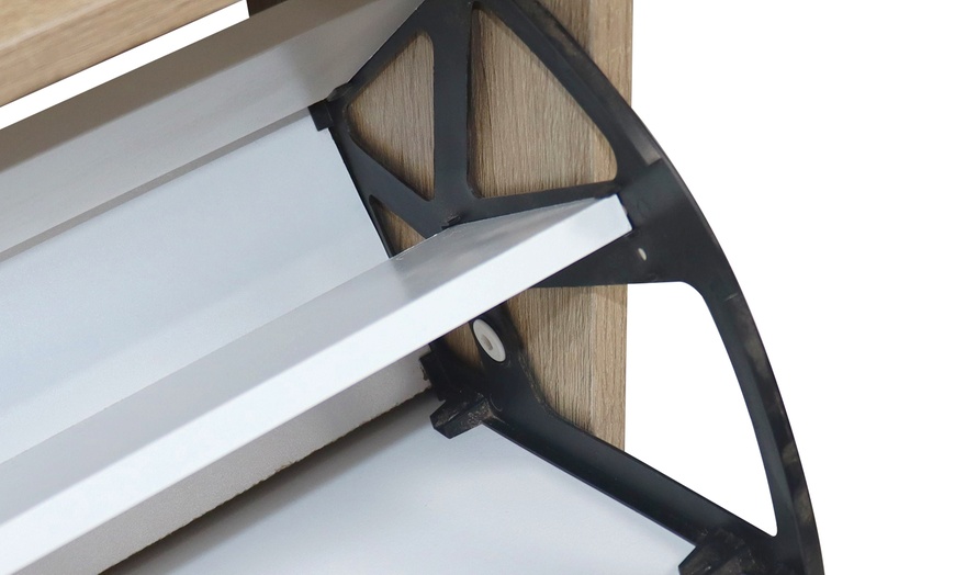 Image 21: Scarpiera in legno con mensola