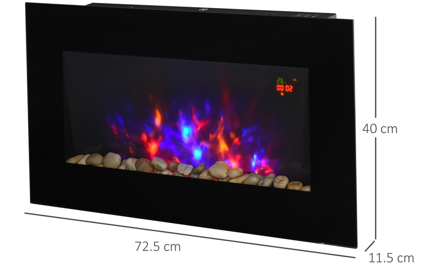 Image 81: HomCom Indoor Fireplace Heater