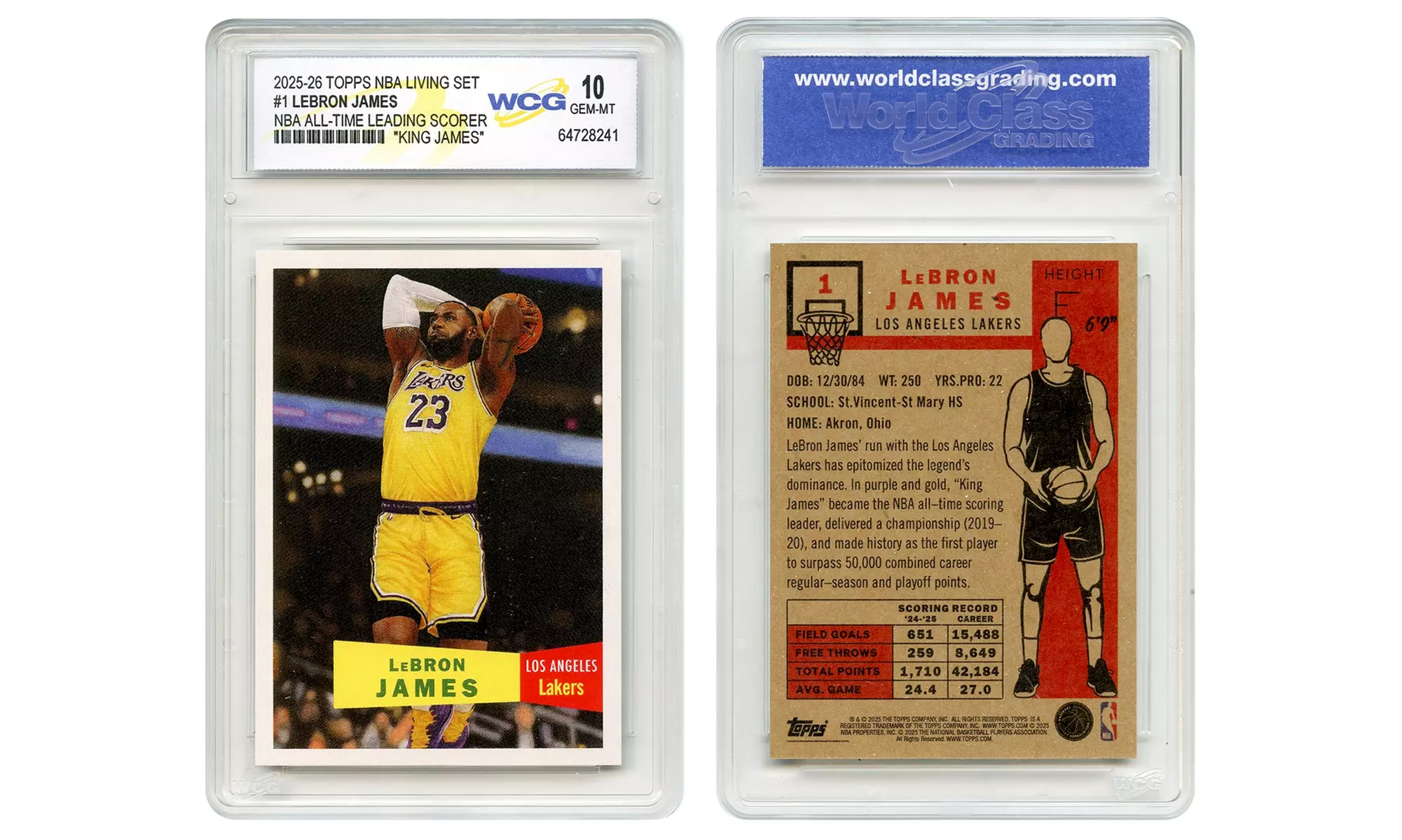 LeBron James NBA Topps Living Set Card #1 Inaugural Release