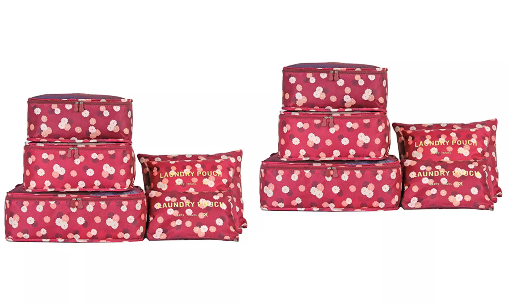 One or Two Six-Piece Travel Luggage Organizer Sets