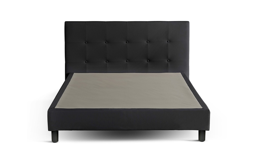 Image 16: Lit fixe "Triomphe" en similicuir, matelas "Cosmos" en option