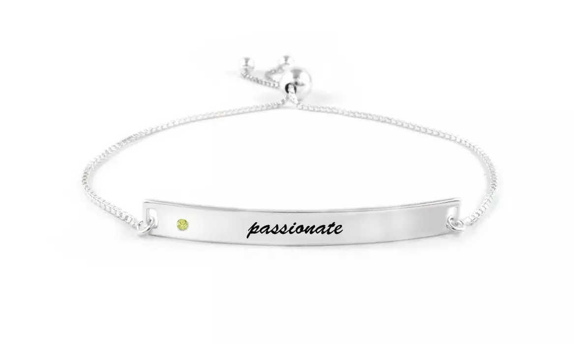 925 Sterling Silver Adjustable Bracelet With Love Engravings - Multiple Options