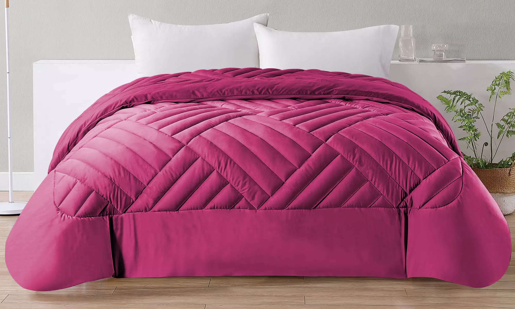 Couette double effet velours