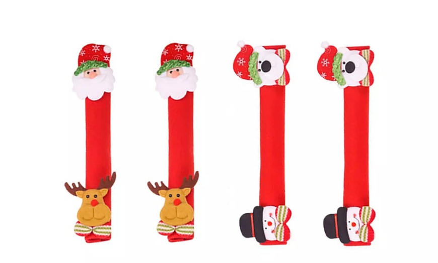 Image 8: Christmas Fridge Door Handle Covers Set