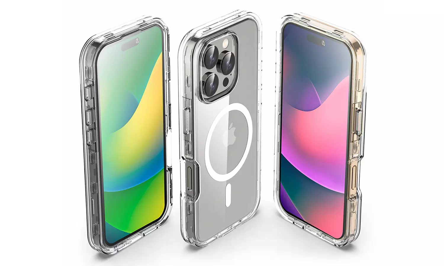 MagSafe Clear Case For iPhone 16 Pro Max 16 Heavy Duty Shockproof 3-Layer Cover