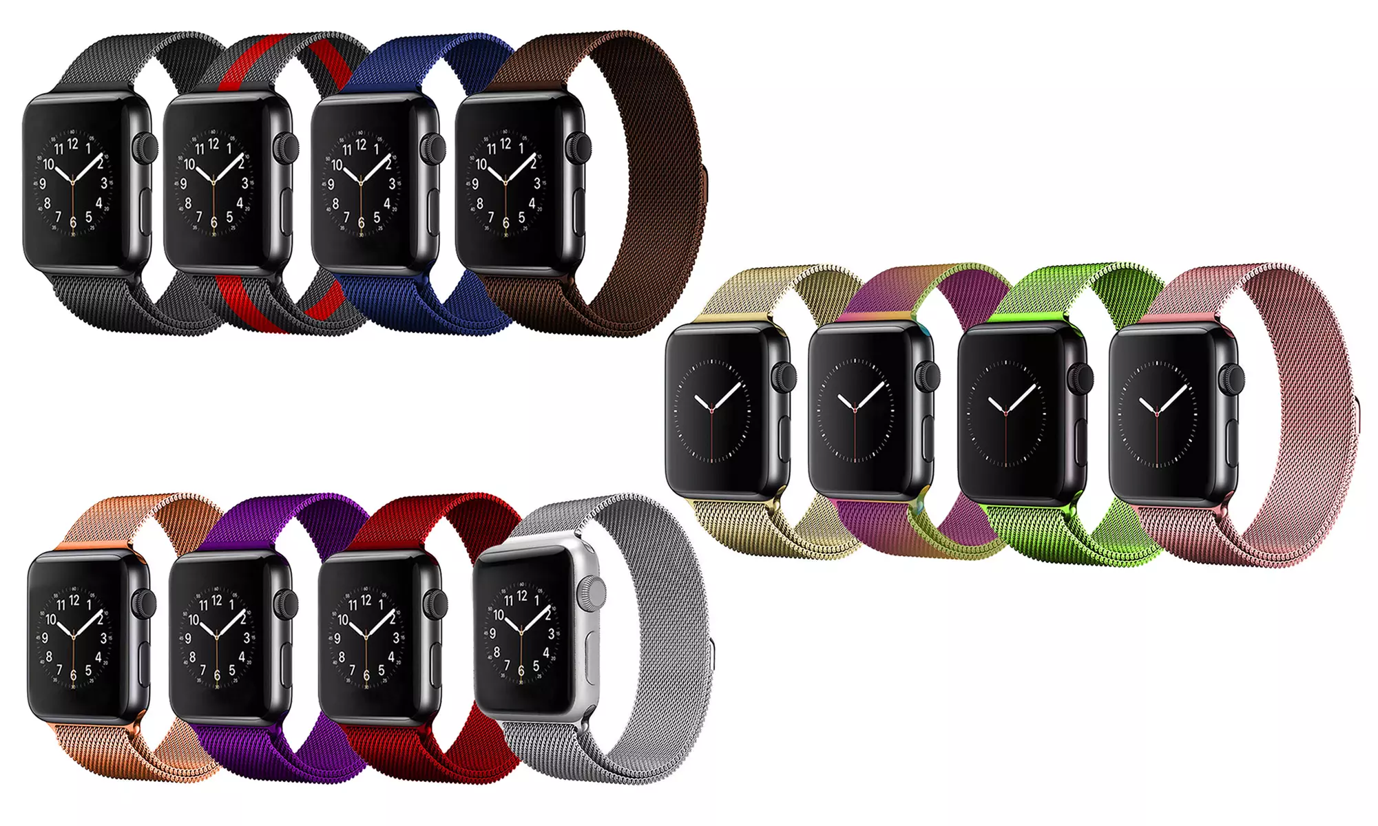 Stainless Steel Milanese Loop Replacement Band for 38mm or 42mm Apple Watches - Primary Image