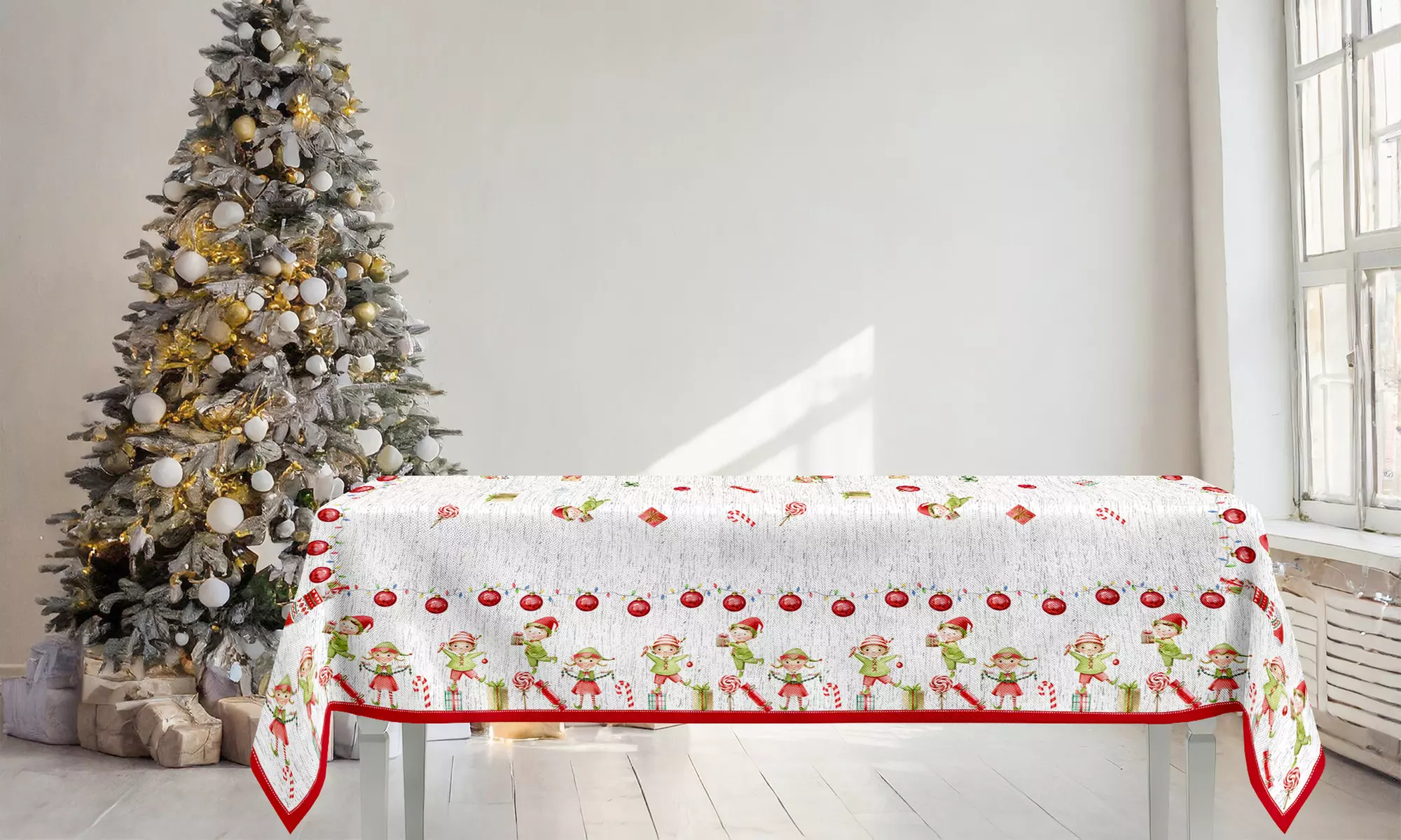 Tovaglia natalizia in cotone Vienna