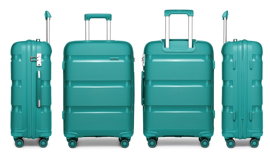 Image 10: Kono 24-Inch Colourful PP Hardshell Suitcase with TSA Lock