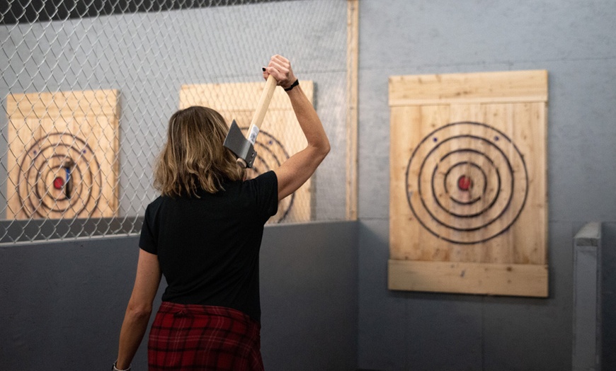Image 2: Dive Into Thrill: Axe Throwing