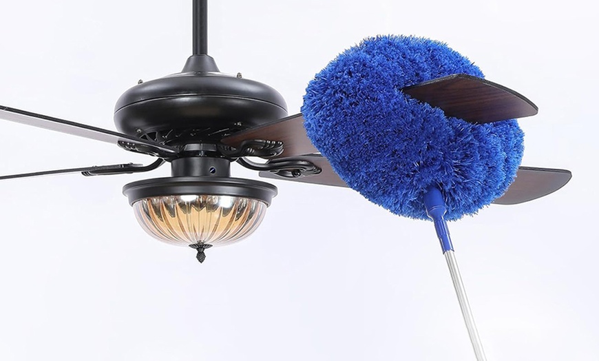 Image 6: Retractable Microfiber Duster for Ceiling Fan Blades 