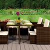Image 9: 9 or 11 Piece High Back Rattan-Effect Cube Dining Set