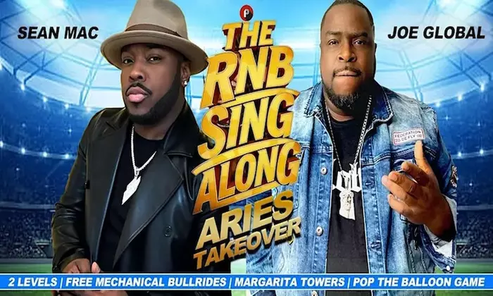 R&B Sing-A-Long: Aries Takeover w/ Sean Mac & Joe Global on April 4 at 10 PM