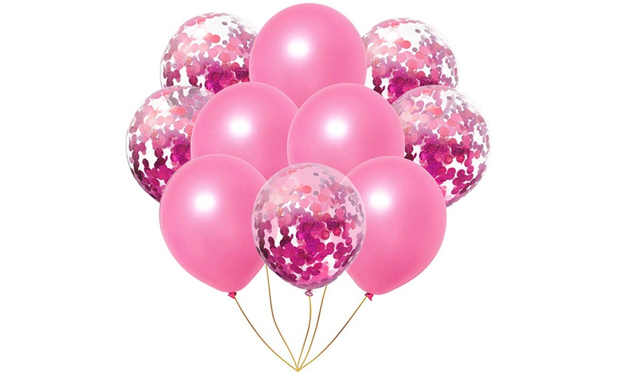 Image 4: 1x oder 2x 20er-Set Metallic- und Konfetti-Ballons