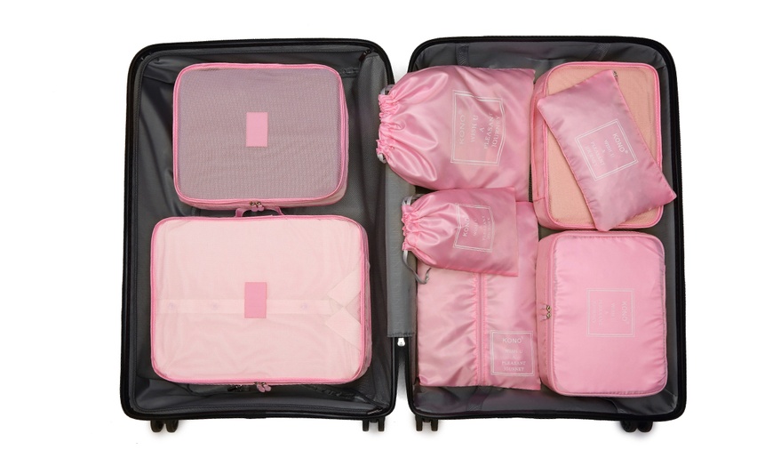 Image 10: 1x oder KONO 3x ABS-Hartschalenkoffer mit 8er-Set Reise-Organizer