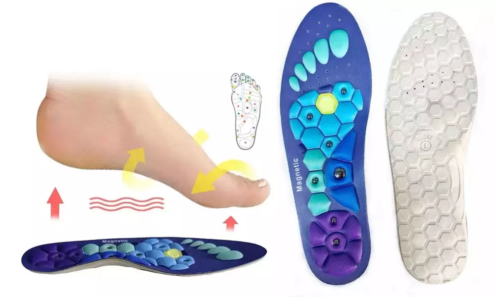 Acupressure Arch Support Insoles with Magnetic Stimulation