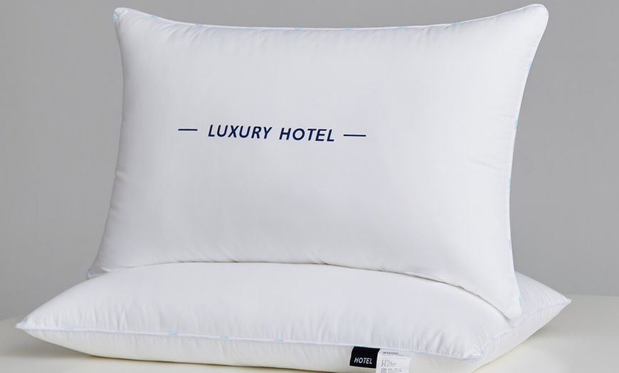 Image 23: Pure Cotton Luxury Hotel Pillow Duo
